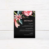 Floral Suede Invitations - goprintplus