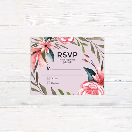 Floral Suede Invitations - goprintplus