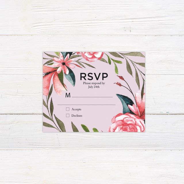 Floral Suede RSVP - goprintplus