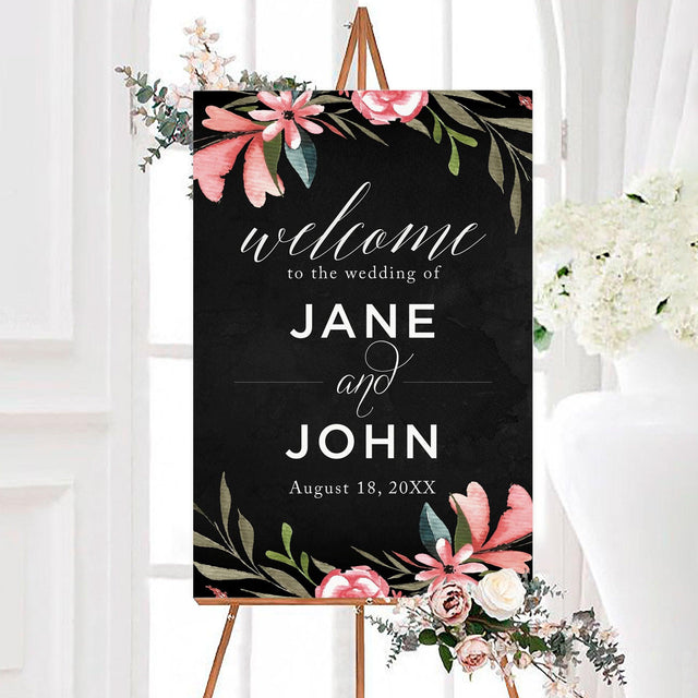 Floral Suede Sign - goprintplus