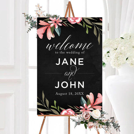 Floral Suede Invitations - goprintplus