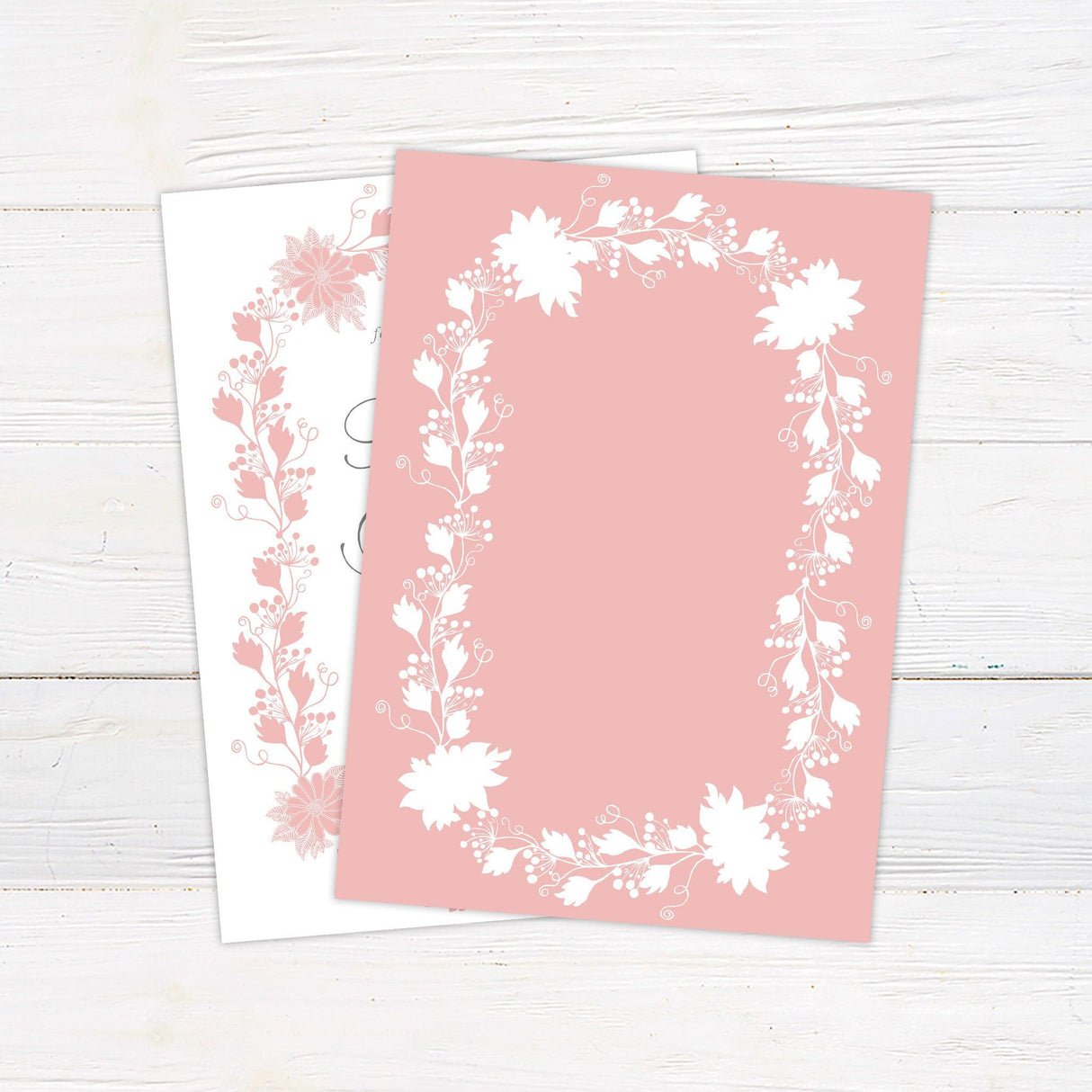 Floral Wreath Invitations - goprintplus