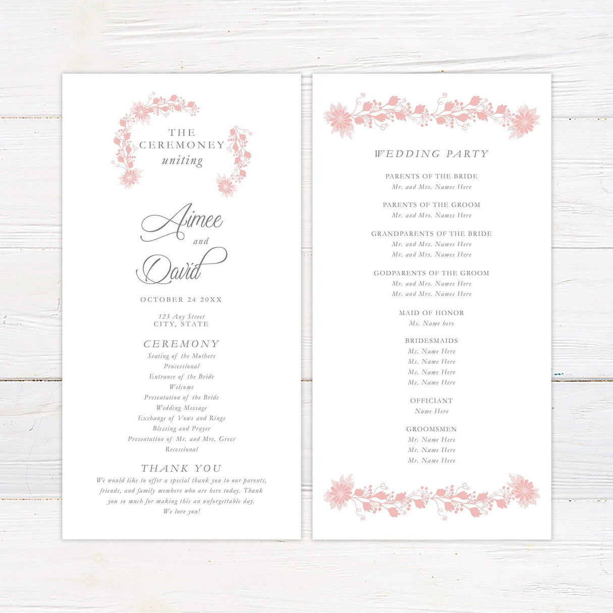 Floral Wreath Invitations - goprintplus