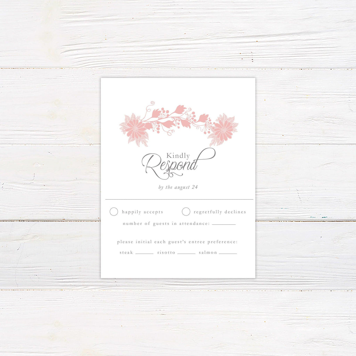 Floral Wreath Invitations - goprintplus