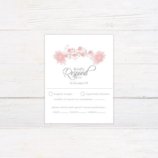 Floral Wreath RSVP - goprintplus