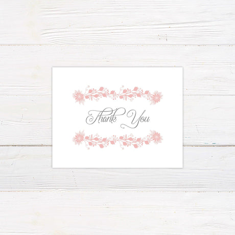 Floral Wreath Thank You Card - goprintplus