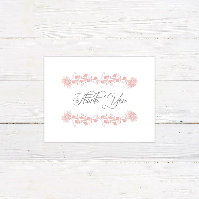 Floral Wreath Thank You Card - goprintplus