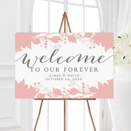 Floral Wreath Sign - goprintplus