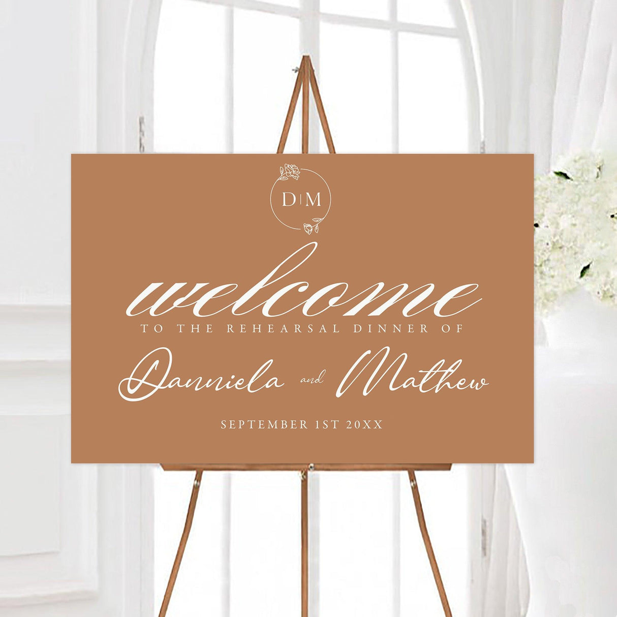 Floral Monogram Invitation - goprintplus