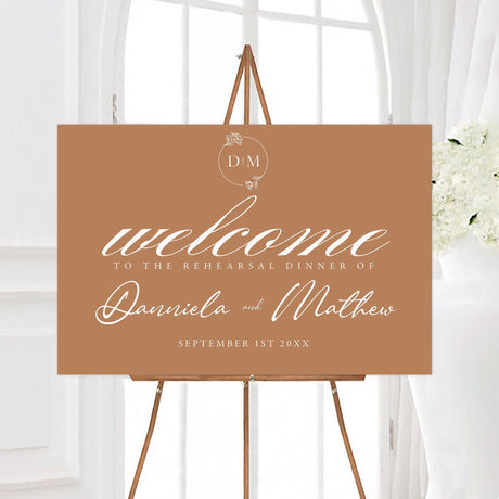 Floral Monogram Sign - goprintplus