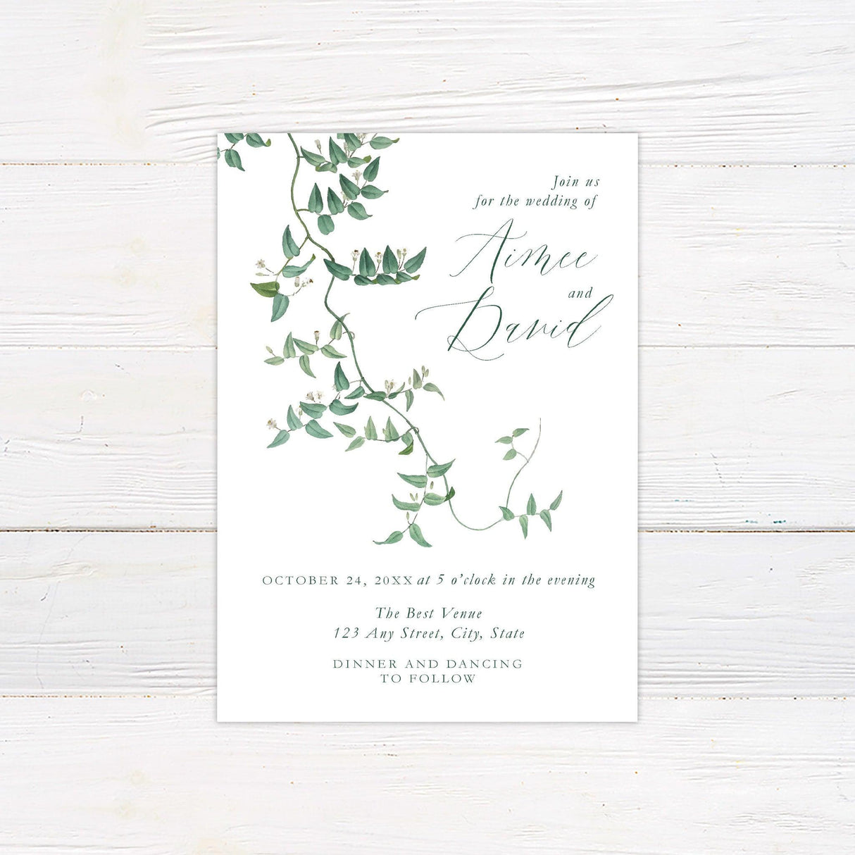 Flowering Vine Invitations - goprintplus