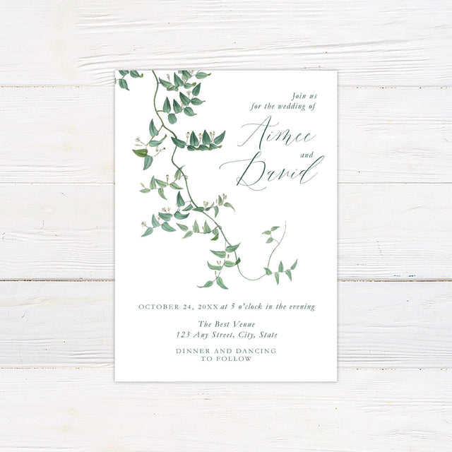 Flowering Vine Invitations - goprintplus