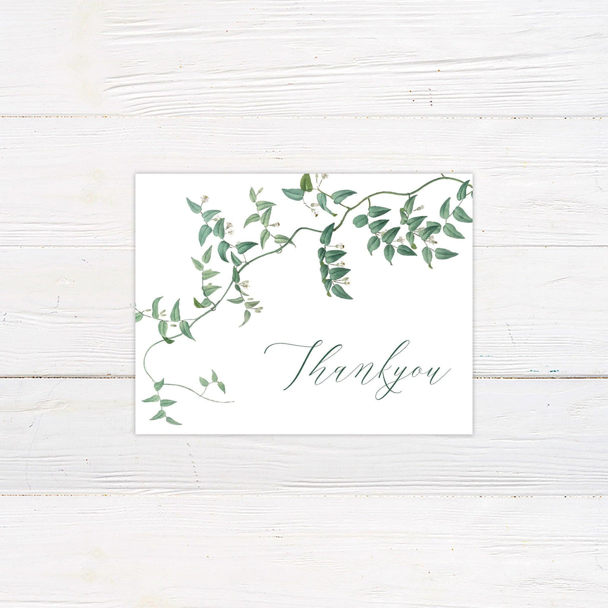 Flowering Vine Thank You Card - goprintplus