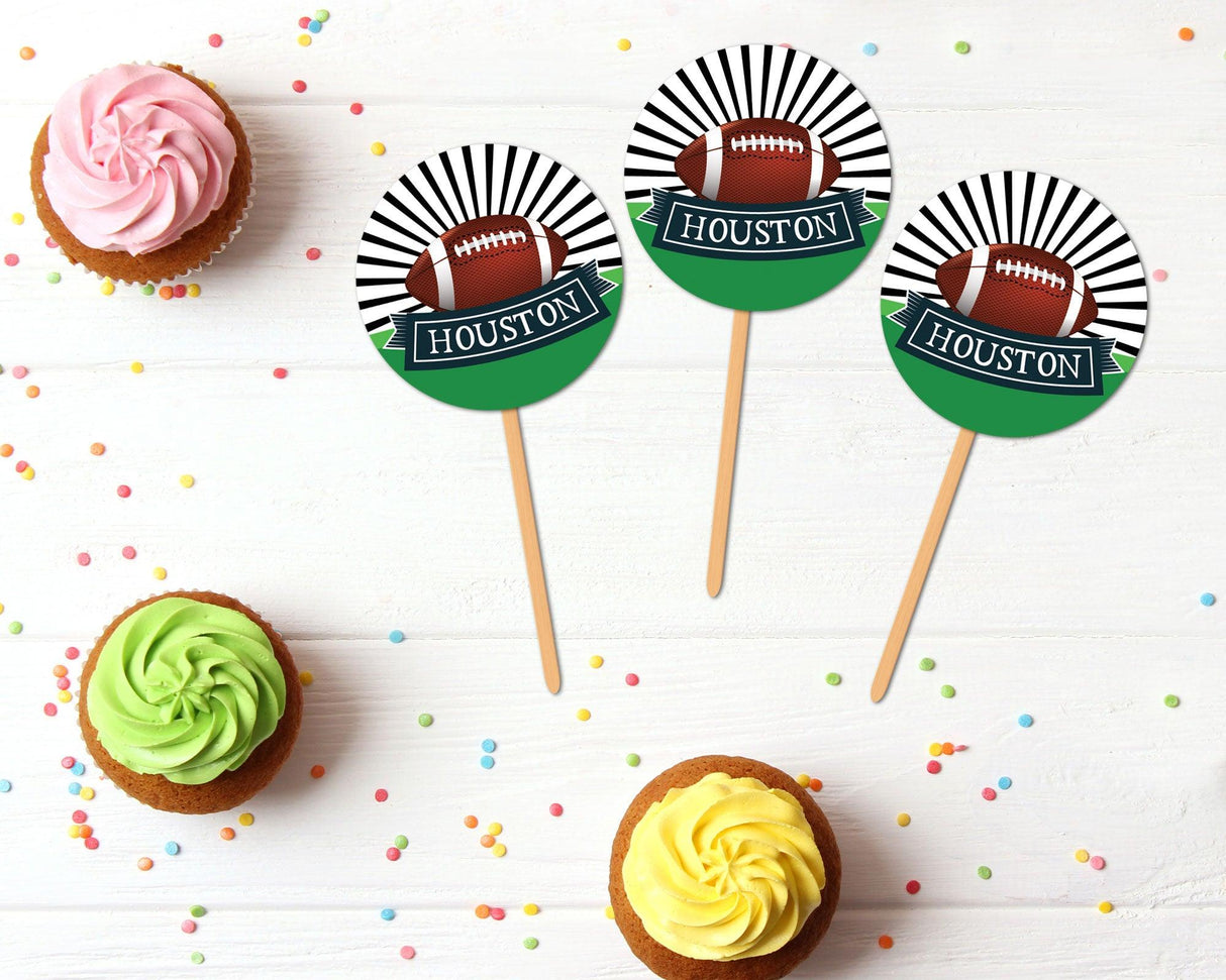 Football Party Cupcake Topper - goprintplus