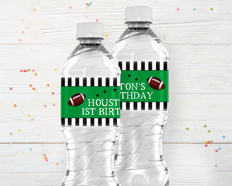 Football Party Water Bottle Labels - goprintplus