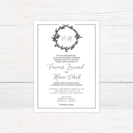 Formal Wreath Invitations - goprintplus