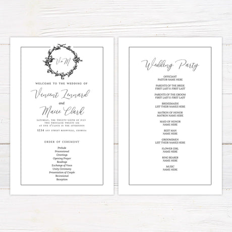 Formal Wreath Invitations - goprintplus