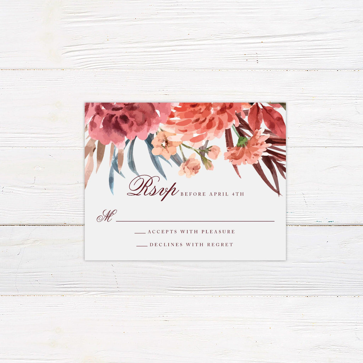 Fresh Blooms RSVP - goprintplus