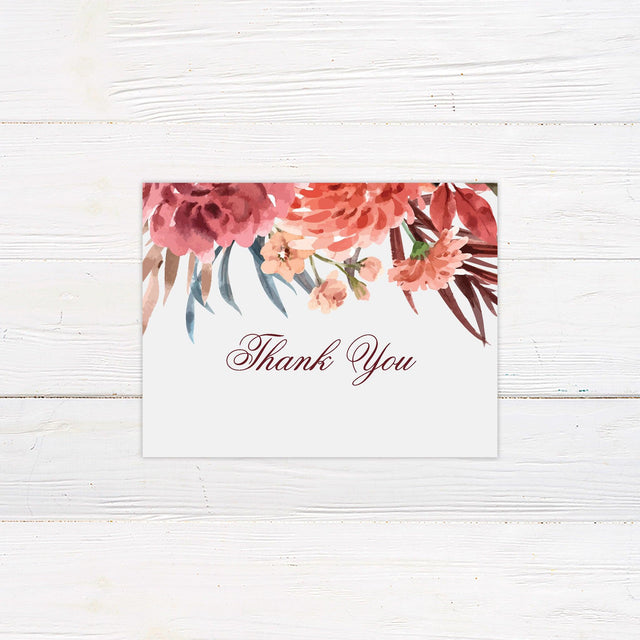 Fresh Blooms Thank You Card - goprintplus