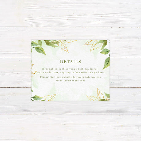 Fresh Leaves Details Cards - goprintplus