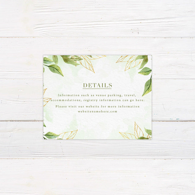 Fresh Leaves Details Cards - goprintplus