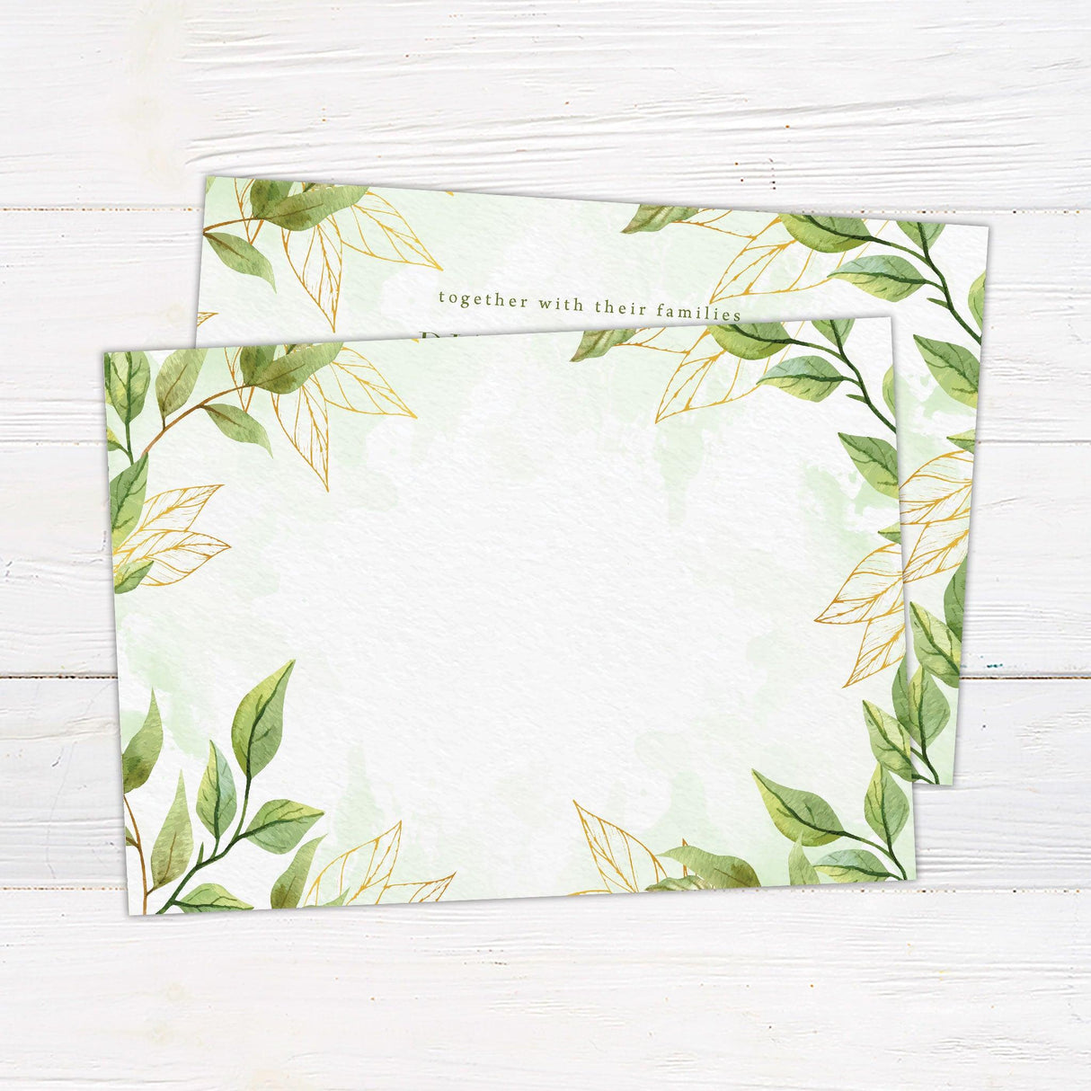 Fresh Leaves Invitations - goprintplus