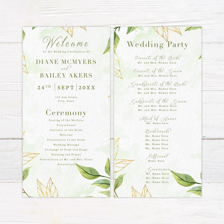 Fresh Leaves Invitations - goprintplus