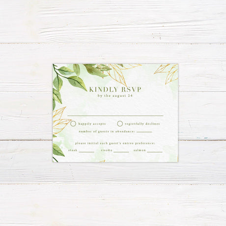 Fresh Leaves Invitations - goprintplus