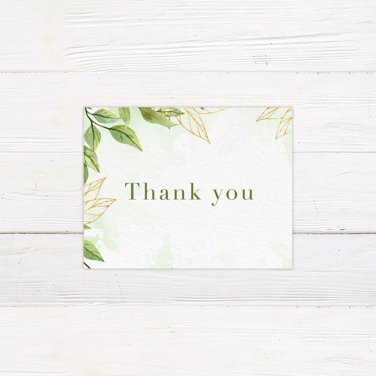 Fresh Leaves Thank You Card - goprintplus