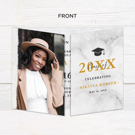 Marble Look Graduation Gatefold - goprintplus