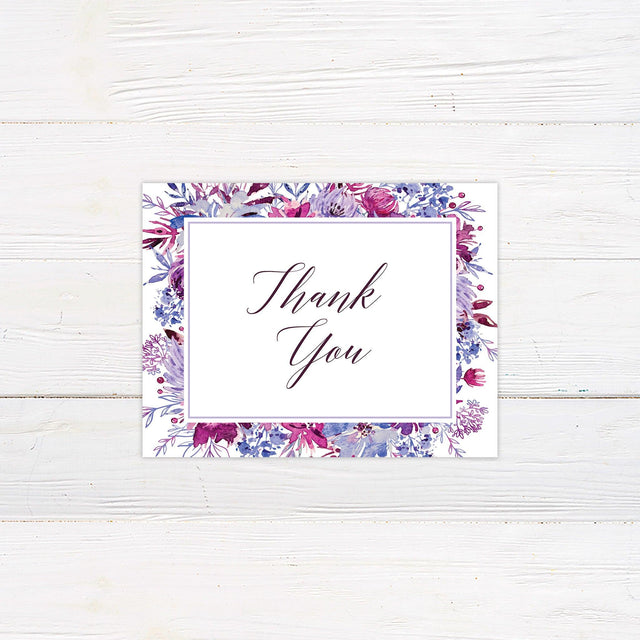 Fuchsia Frenzy Thank You Card - goprintplus