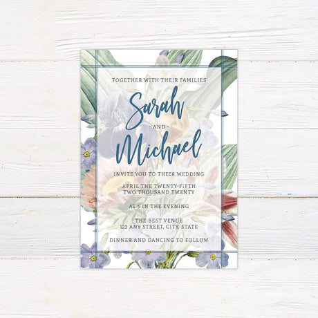 Full Floral Invitations - goprintplus