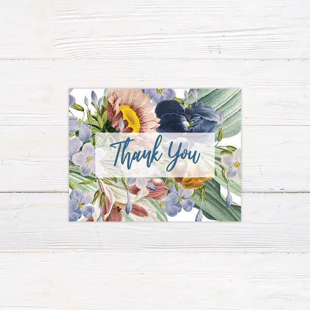 Full Floral Thank You Card - goprintplus