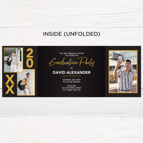 Contemporary Six Photo Graduation Gatefold - goprintplus