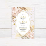 Geometric Boho Floral Invitations - goprintplus