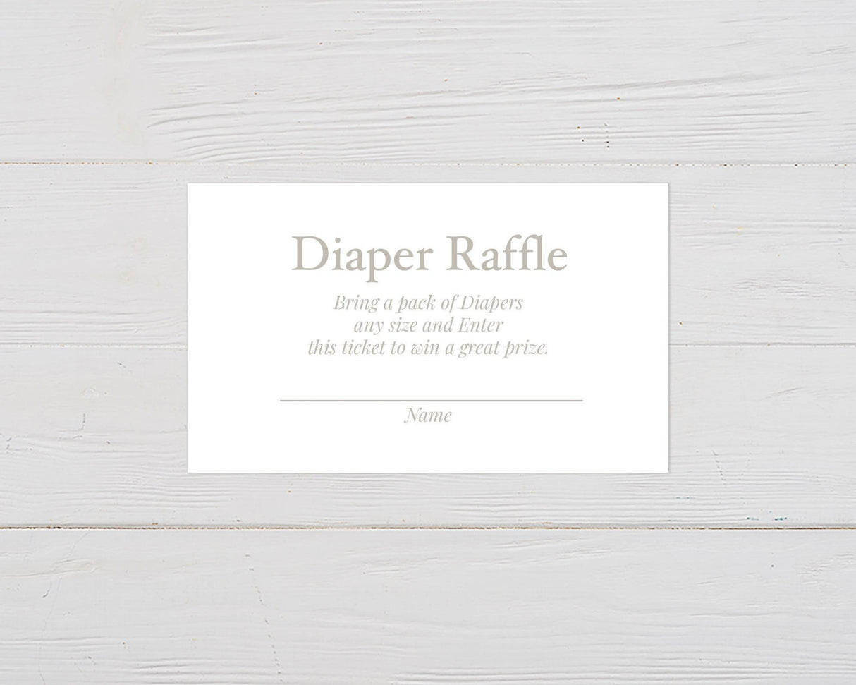 Geometric Diaper Raffle Ticket - goprintplus