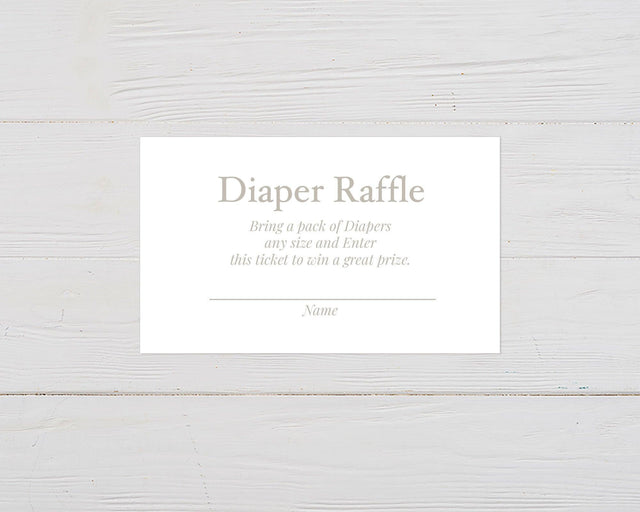 Geometric Diaper Raffle Ticket - goprintplus