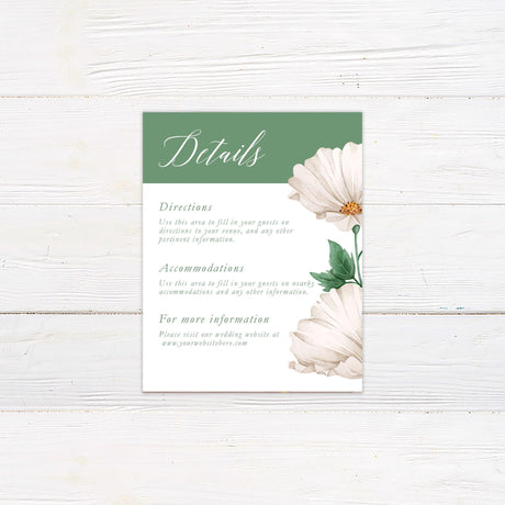 Gerber Daisy Details Cards - goprintplus