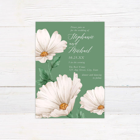 Gerber Daisy Invitations - goprintplus