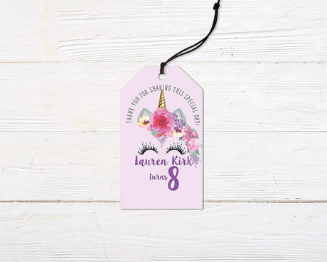 Glitter Unicorn Favor Tag - goprintplus