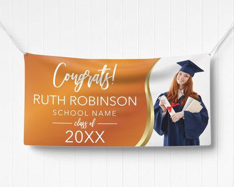 Gold Accent Graduation Banner - goprintplus