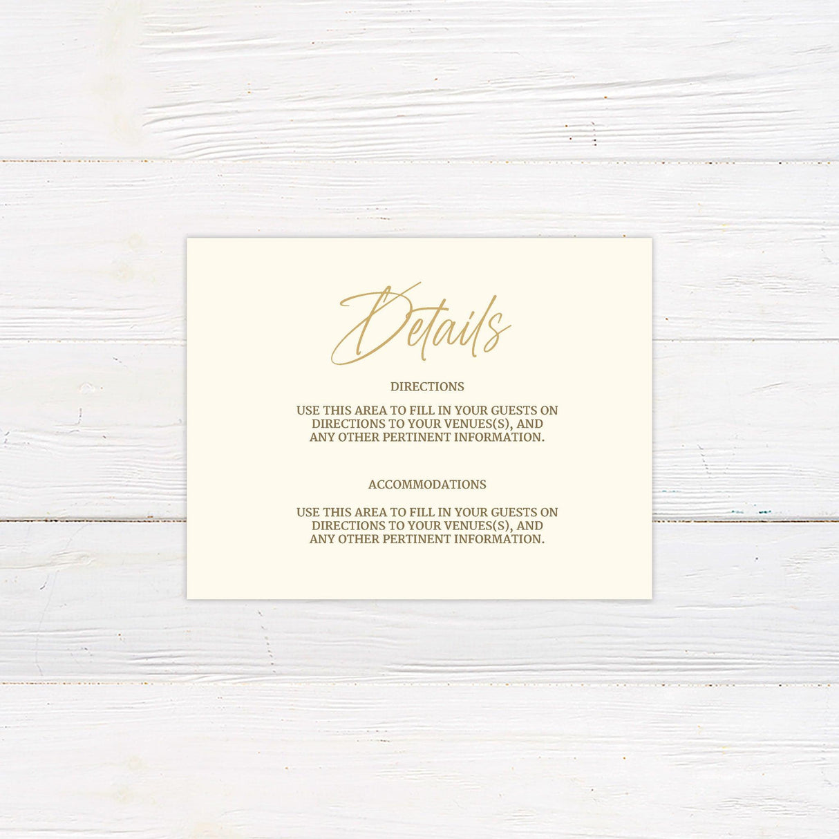 Gold Border Details Cards - goprintplus