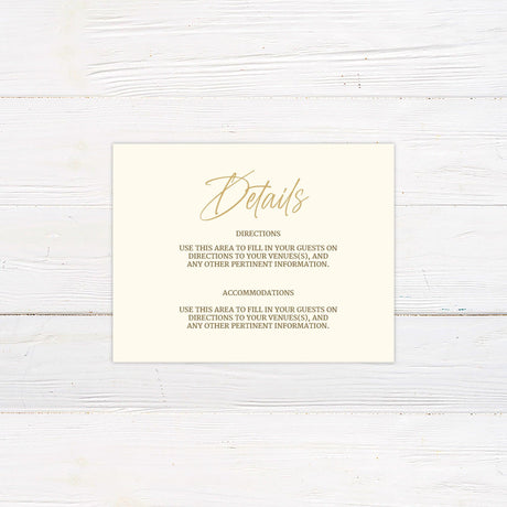 Gold Border Details Cards - goprintplus