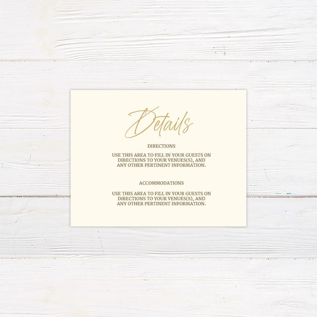 Gold Border Details Cards - goprintplus