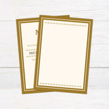 Gold Border Invitations - goprintplus