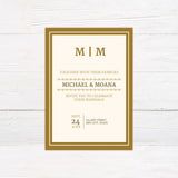 Gold Border Invitations - goprintplus