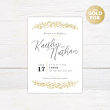 Gold Branch Foil Invitation - goprintplus