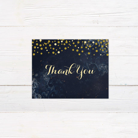 Gold Dot Confetti Invitations - goprintplus