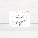 Gold Flake Greenery Invitations - goprintplus