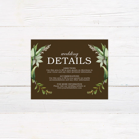 Gold Frame Foliage Details Cards - goprintplus